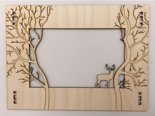Cornice Portafoto "Bosco e Cervo" Personalizzabile — miniatura 2