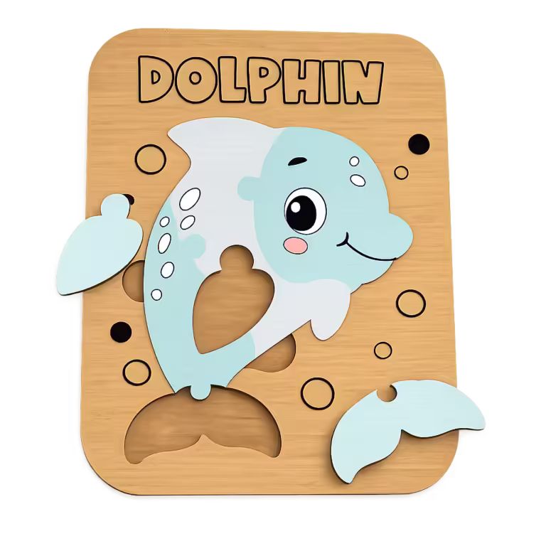 Delfino in legno, educativo — miniatura 2